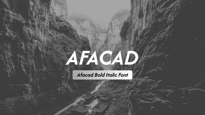 Afacad Bold Italic