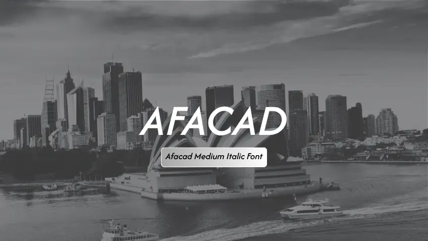 Afacad Medium Italic