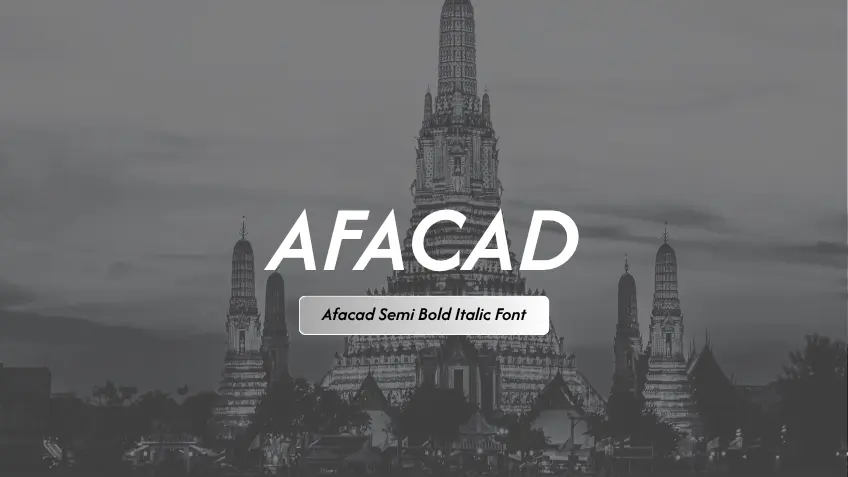 Afacad Semi Bold Italic