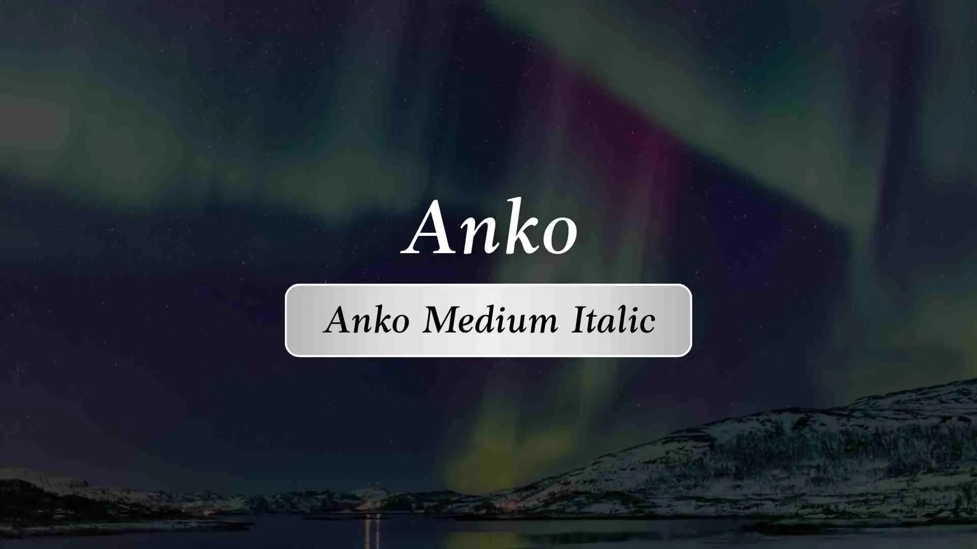Anko Medium Italic