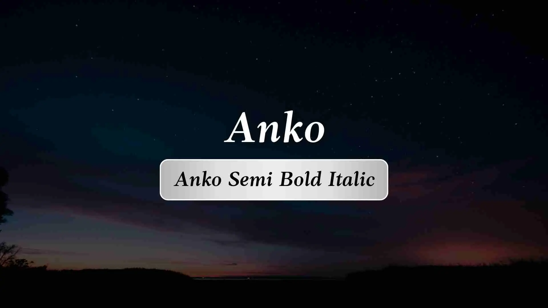 Anko Semi Bold Italic
