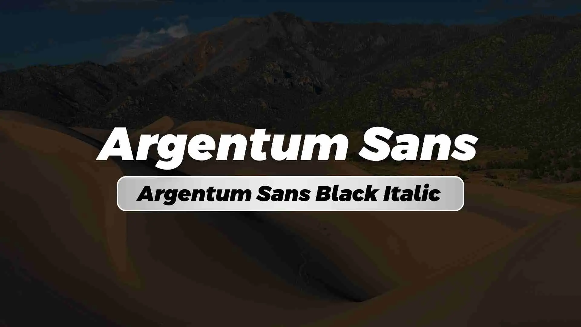 Argentum Sans Black Italic