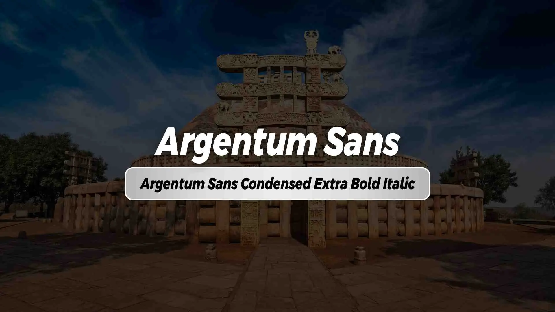 Argentum Sans Condensed Extra Bold Italic