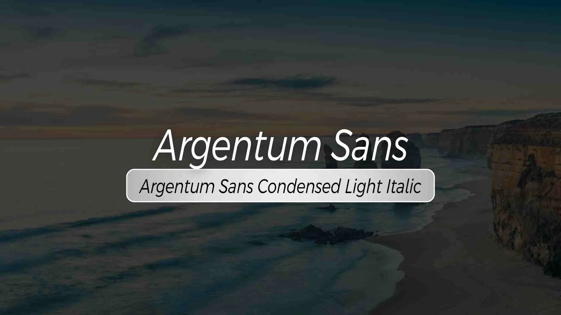 Argentum Sans Condensed Light Italic