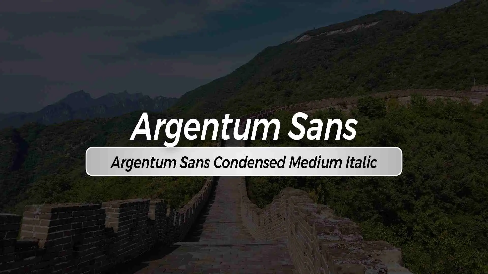 Argentum Sans Condensed Medium Italic