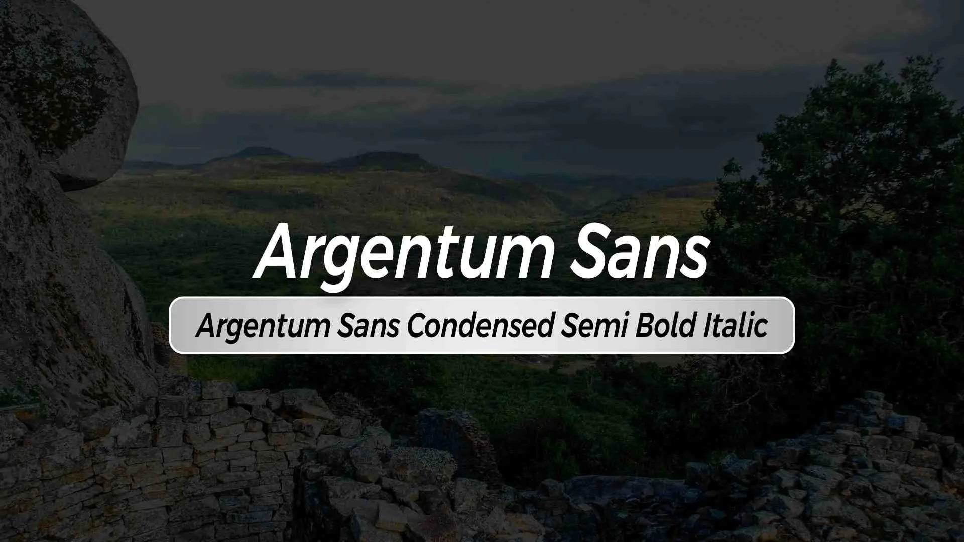 Argentum Sans Condensed Semi Bold Italic