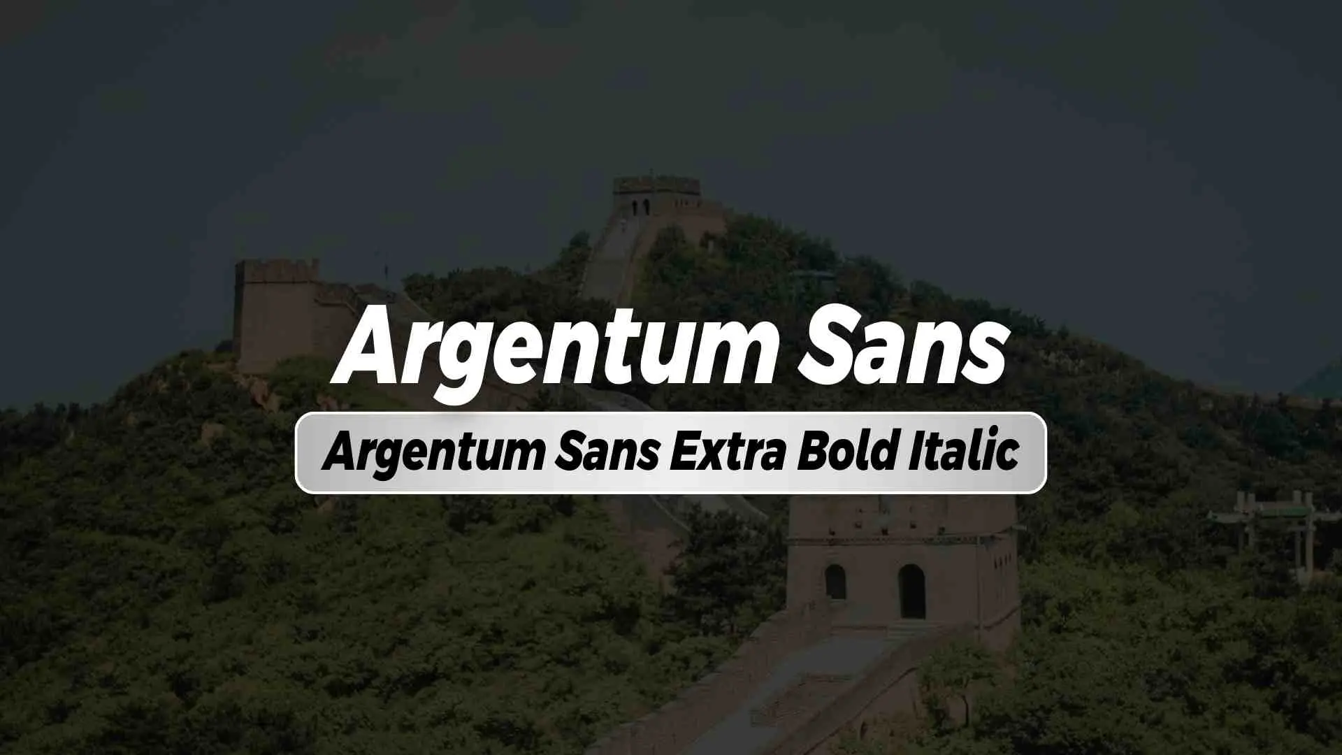 Argentum Sans Extra Bold Italic