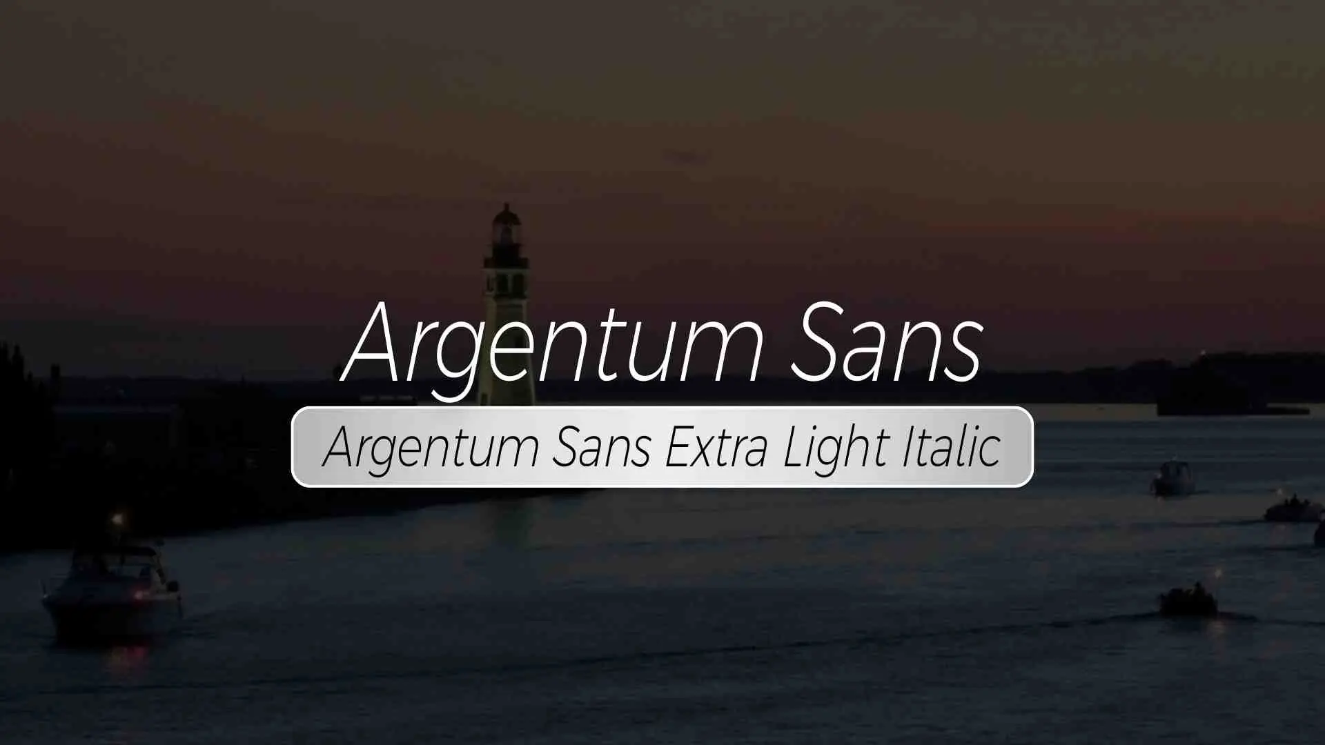 Argentum Sans Extra Light Italic