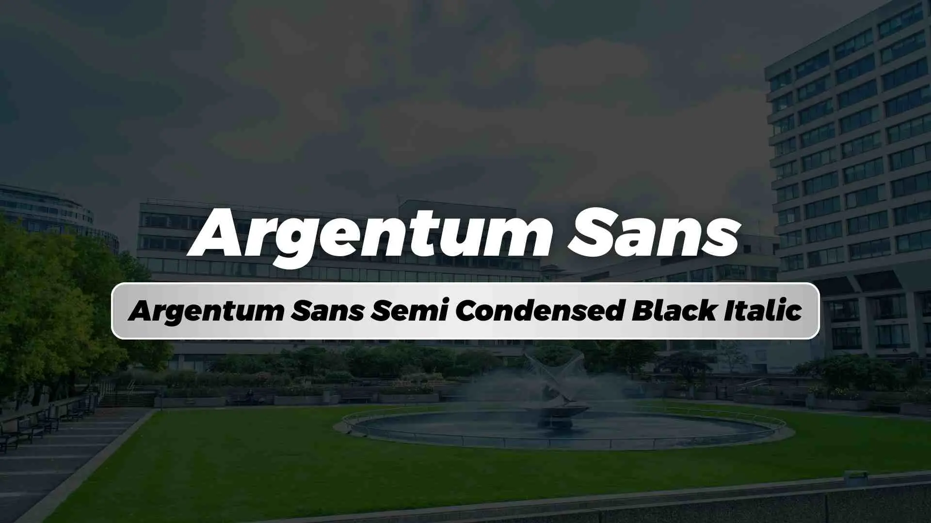 Argentum Sans Semi Condensed Black Italic