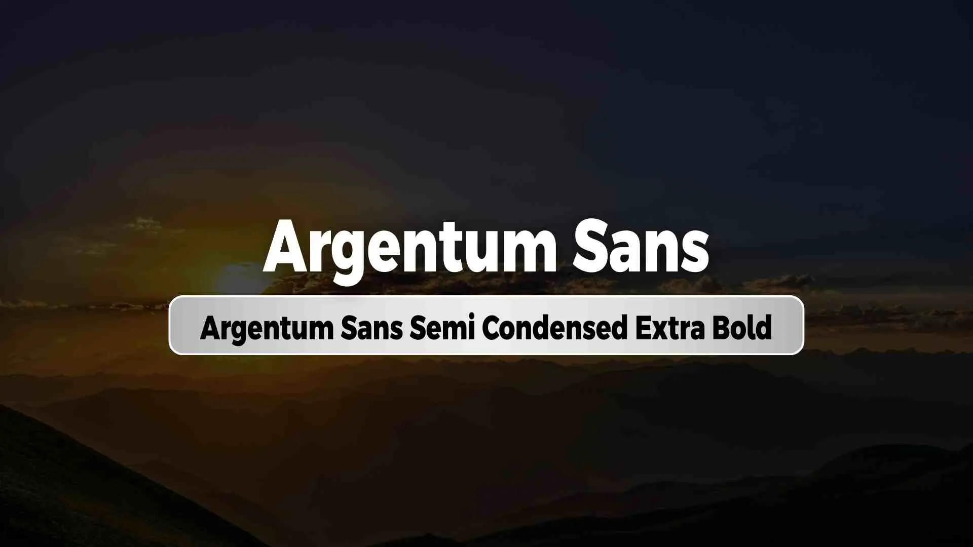 Argentum Sans Semi Condensed Extra Bold