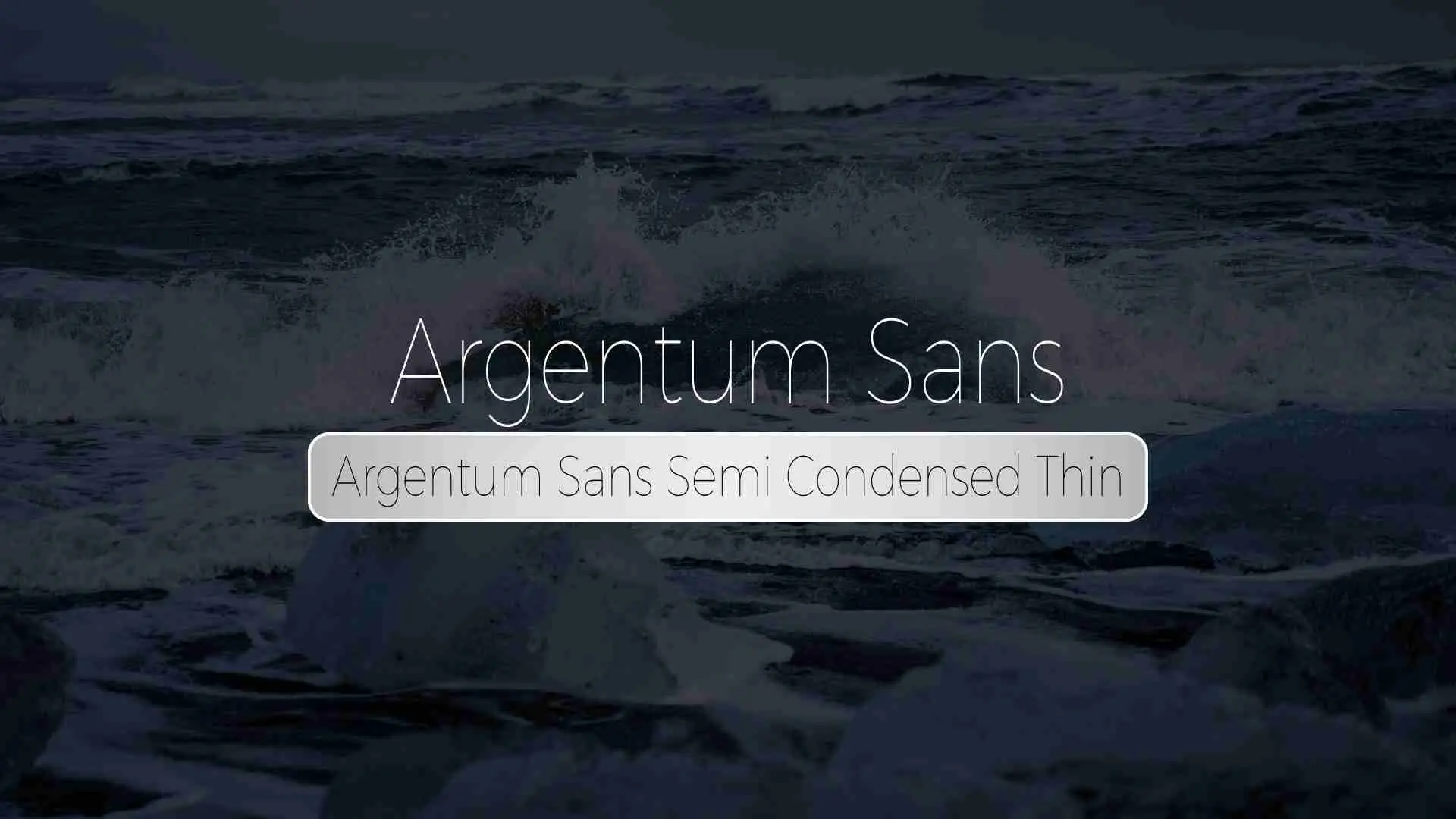 Argentum Sans Semi Condensed Thin