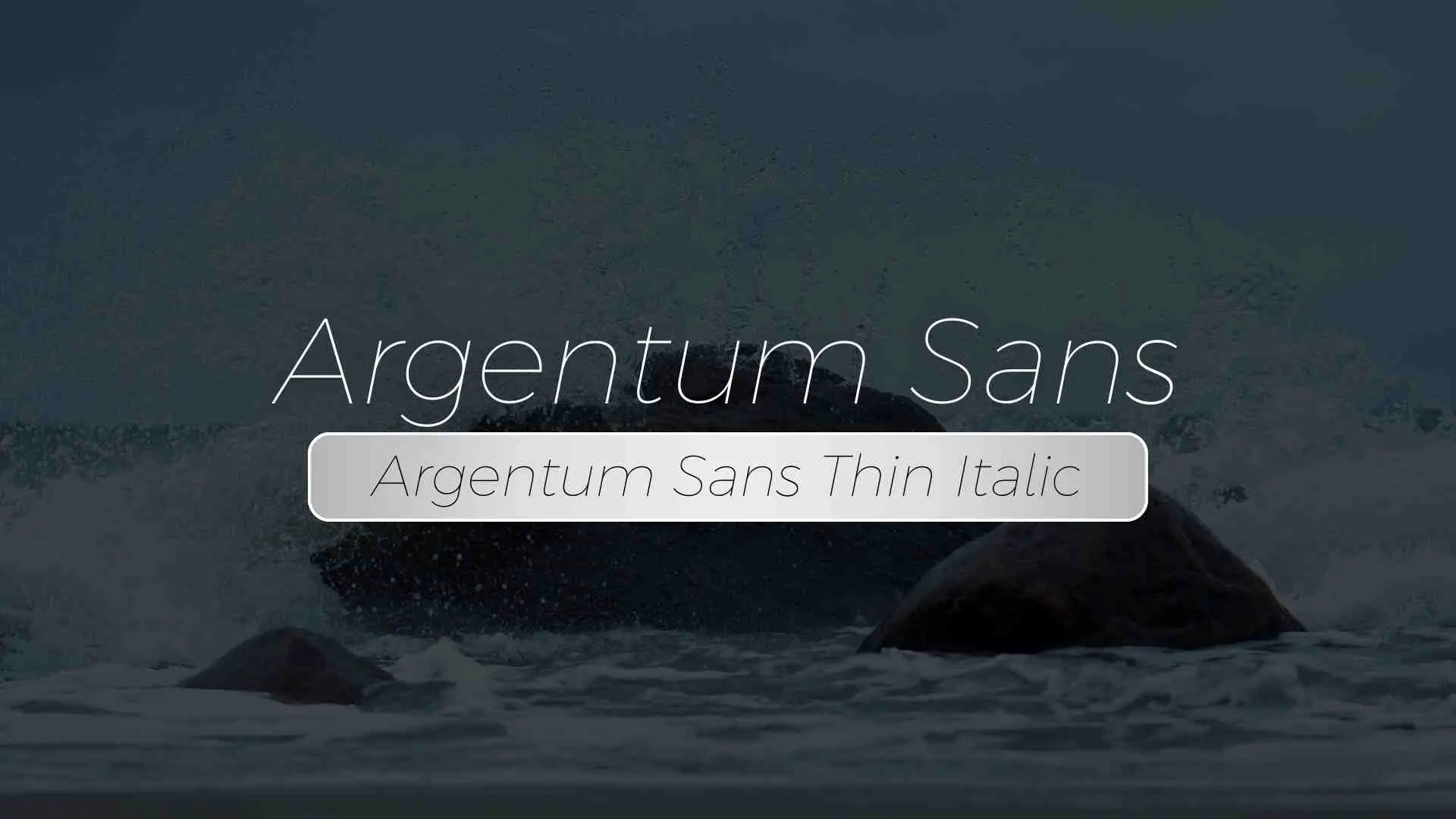 Argentum Sans Thin Italic