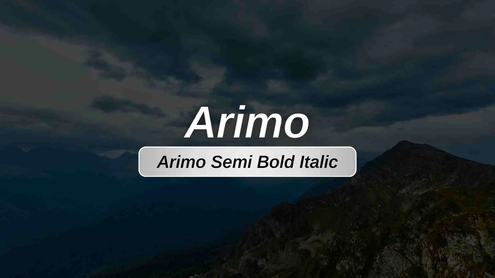 Arimo Semi Bold Italic