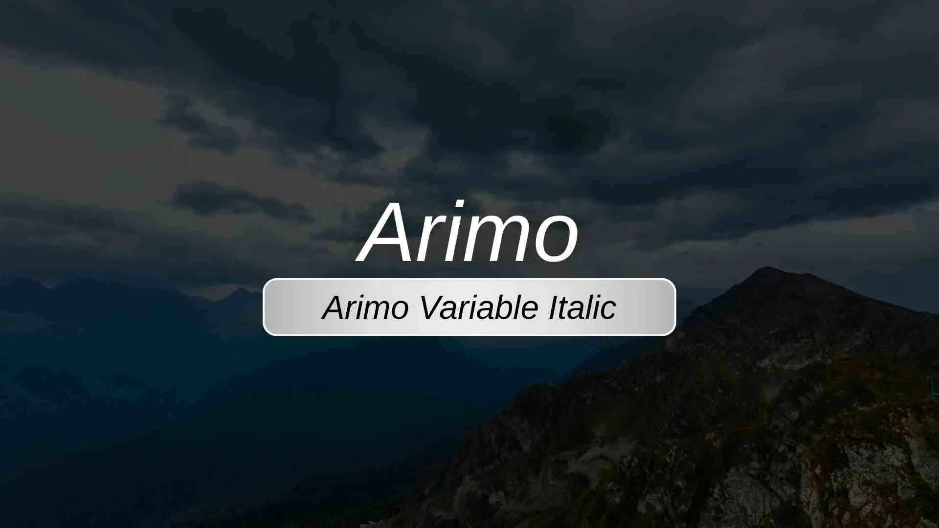 Arimo Variable Italic
