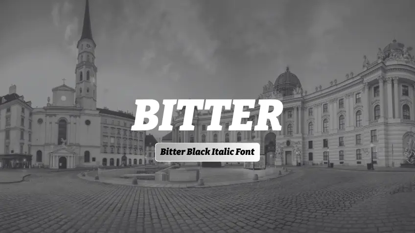 Bitter Black Italic