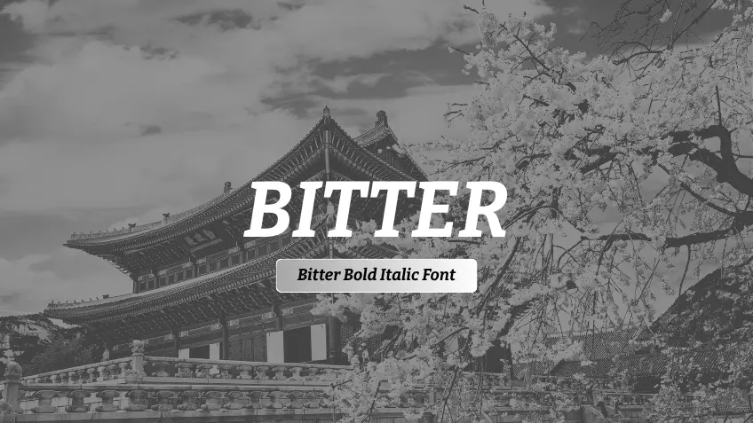 Bitter Bold Italic