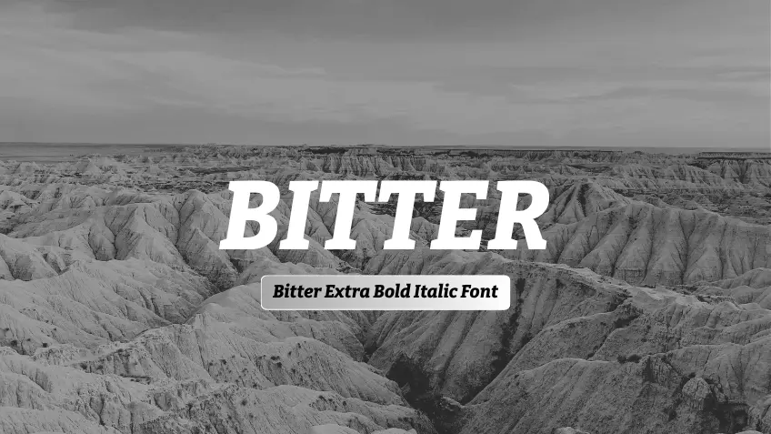 Bitter Extra Bold Italic