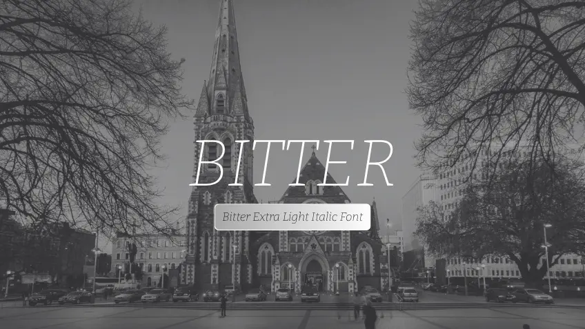 Bitter Extra Light Italic