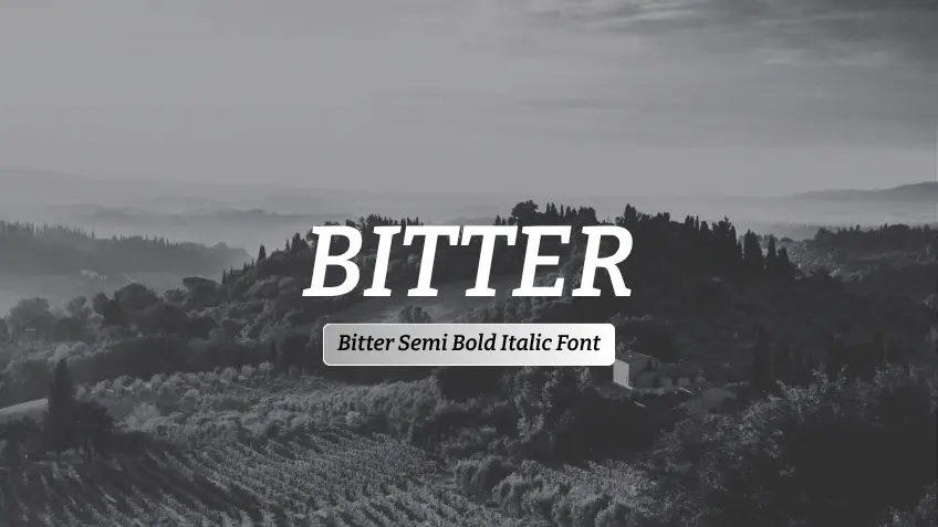 Bitter Semi Bold Italic