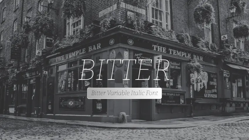 Bitter Variable Italic