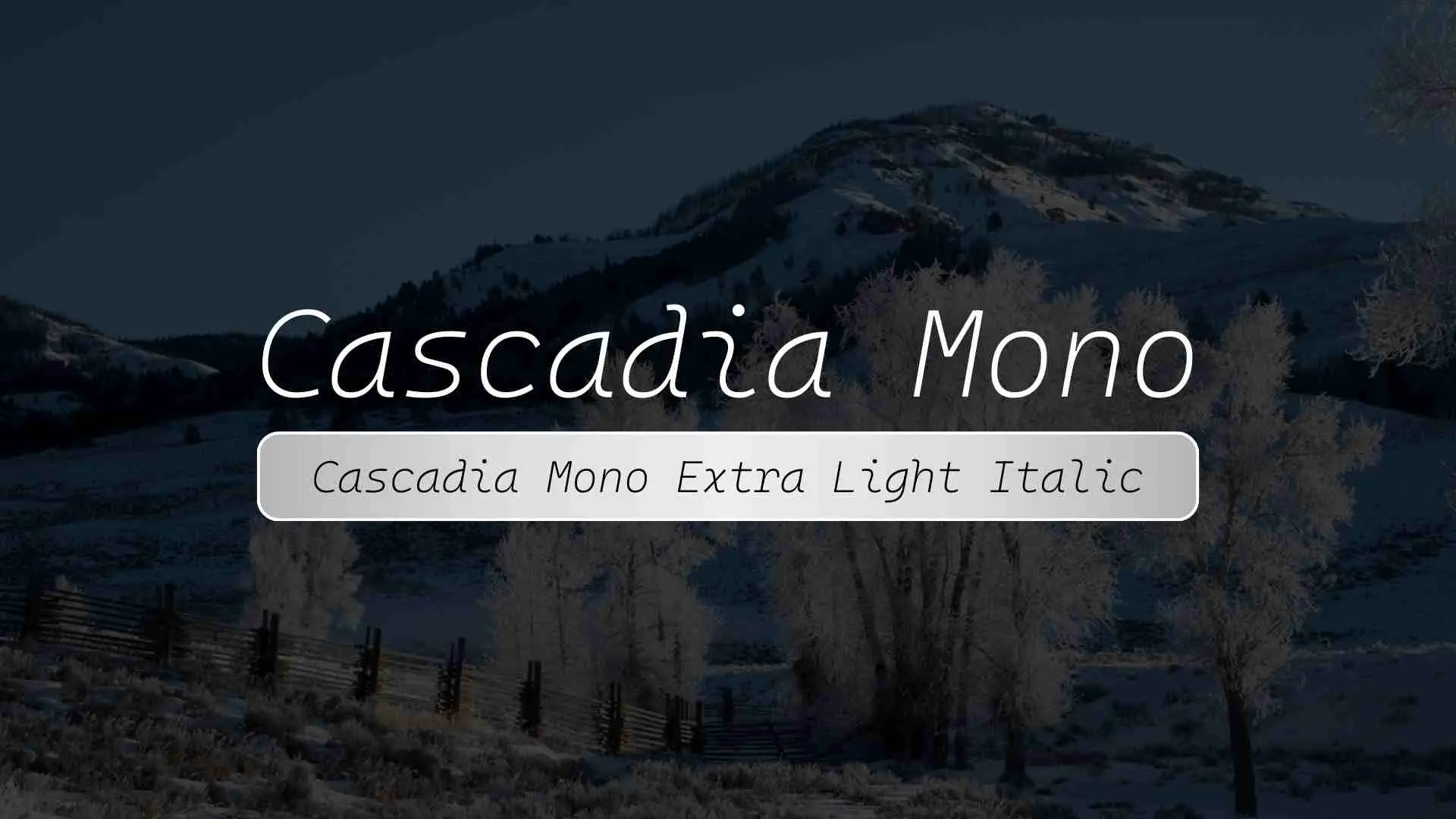 Cascadia Mono Extra Light Italic