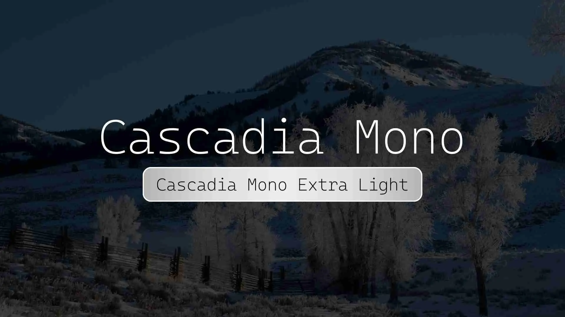 Cascadia Mono Extra Light