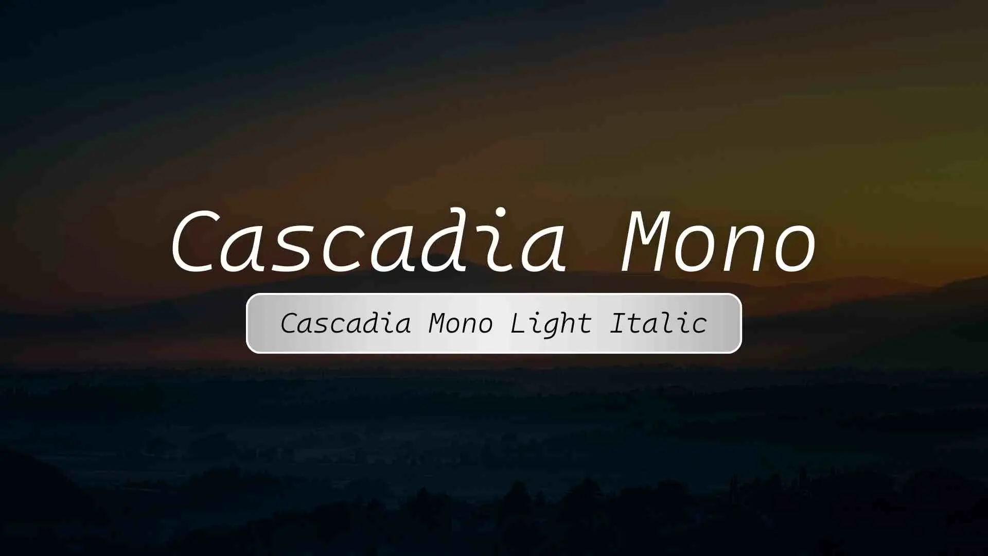 Cascadia Mono Light Italic