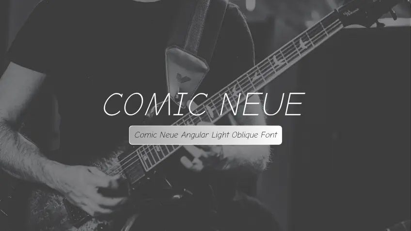 Comic Neue Angular Light Oblique