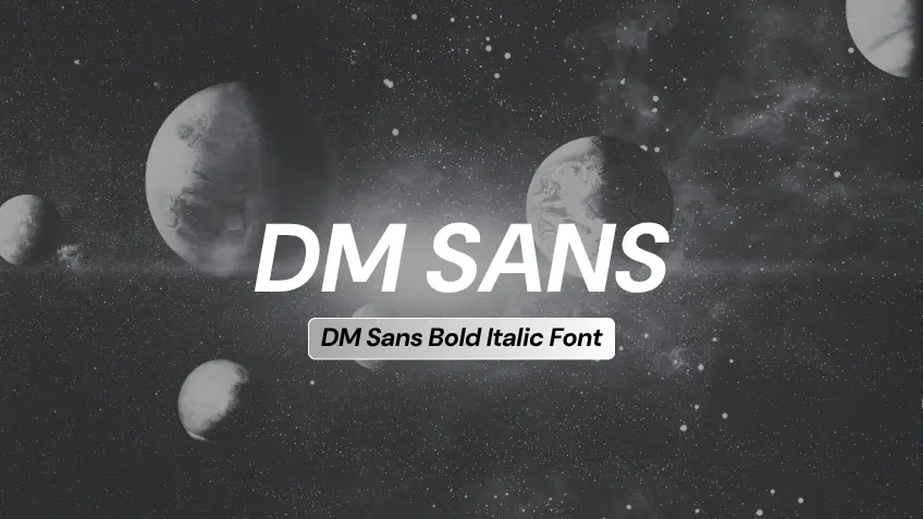 DM Sans Bold Italic