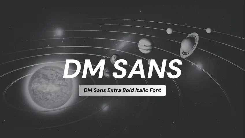 DM Sans Extra Bold Italic