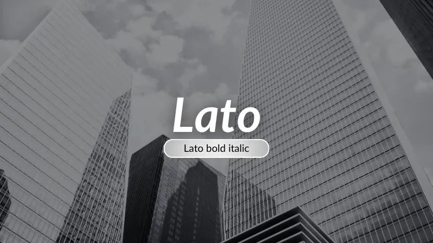 Lato Font Bold Italic
