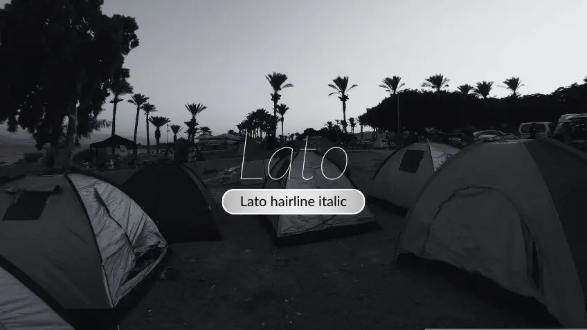 Lato Font Hairline Italic
