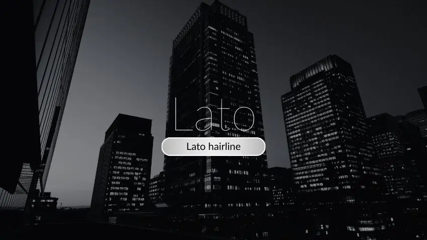 Lato Font Hairline