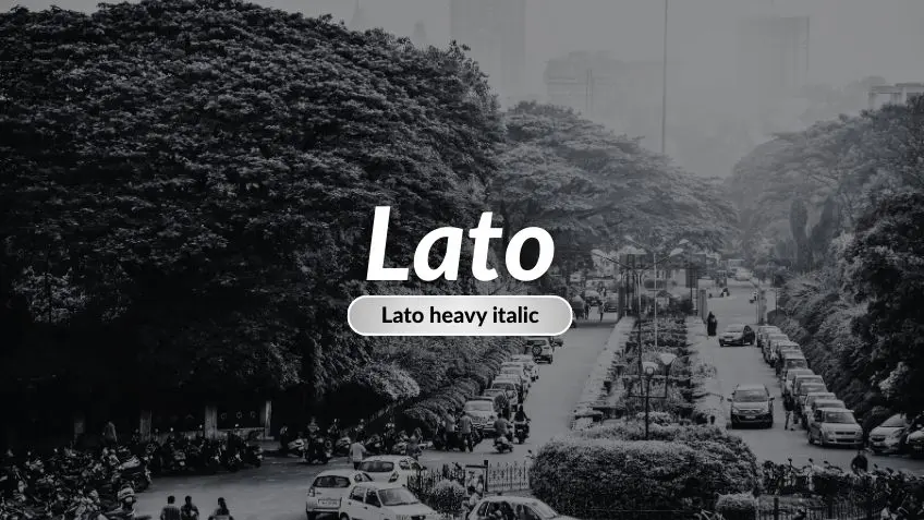 Lato Font Heavy Italic