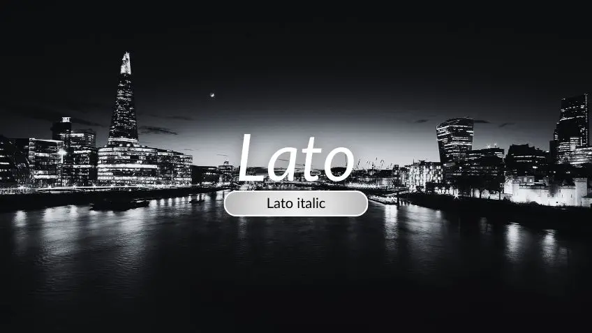 Lato Font Italic