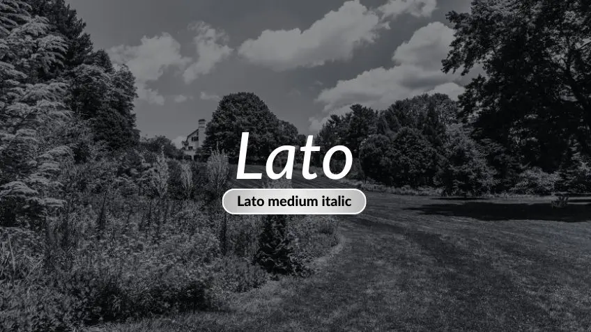 Lato Font Medium Italic
