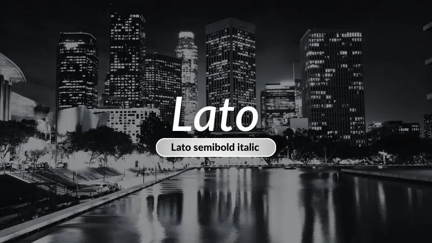Lato Font Semi Bold Italic