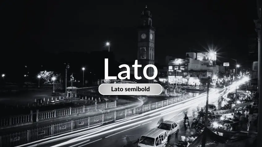 Lato Font Semi Bold