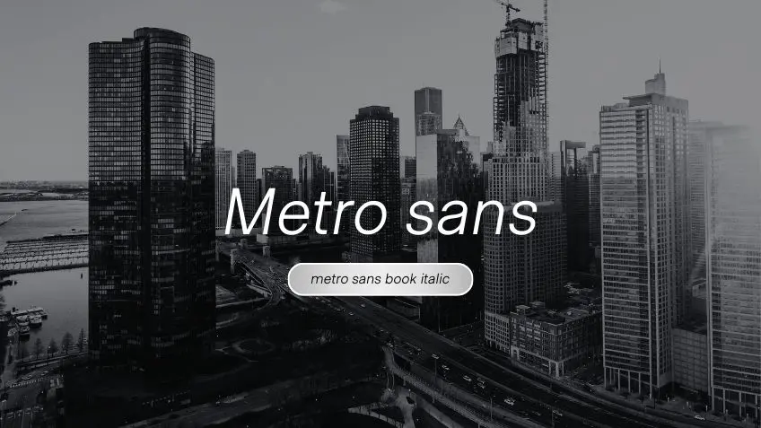 Metro Sans Book Italic