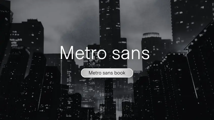 Metro Sans Book