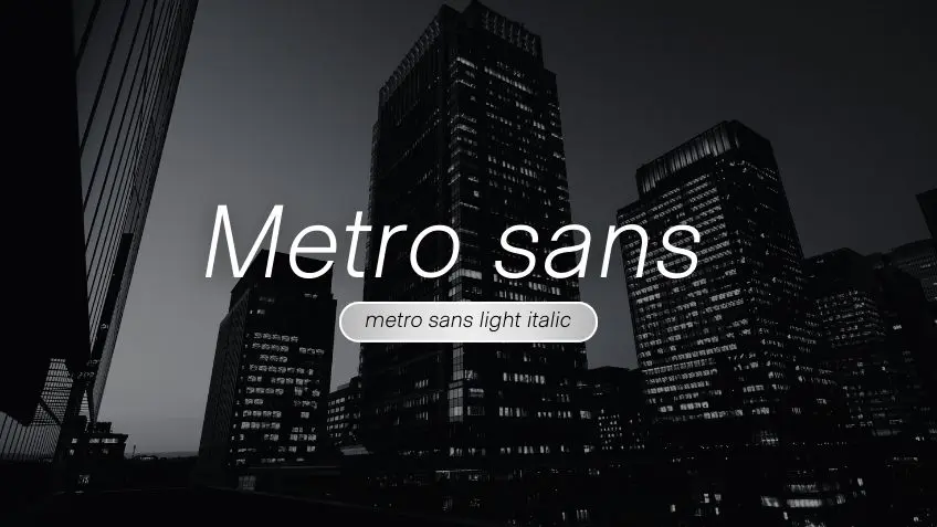 Metro Sans Light Italic