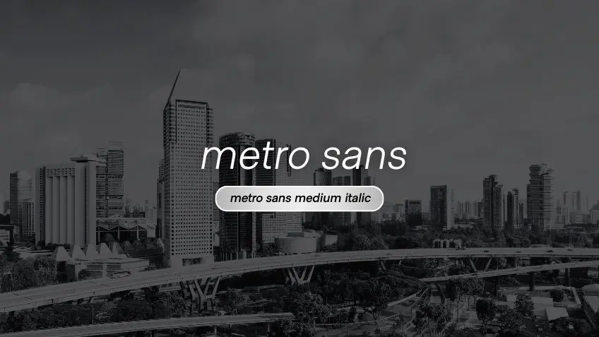 Metro Sans Medium Italic