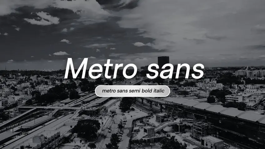 Metro Sans Semi Bold Italic