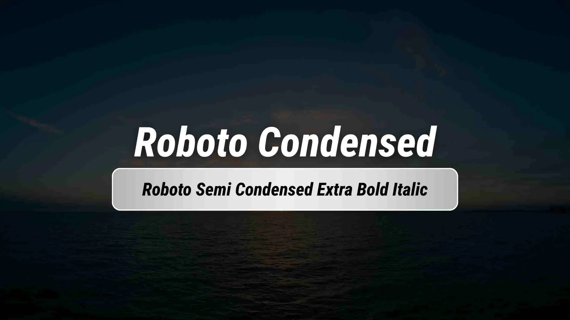 Roboto Semi Condensed Extra Bold Italic