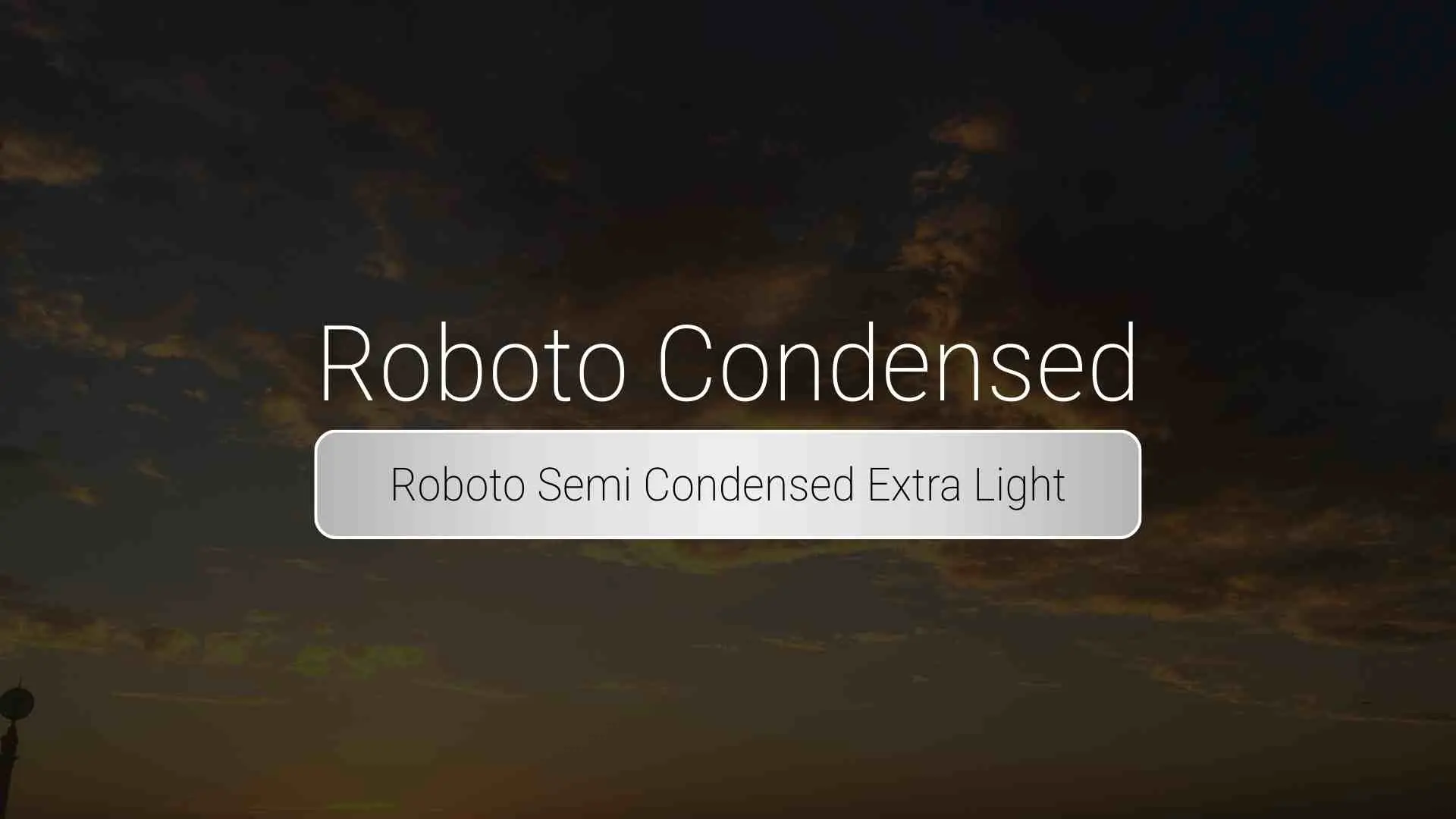Roboto Semi Condensed Extra Light