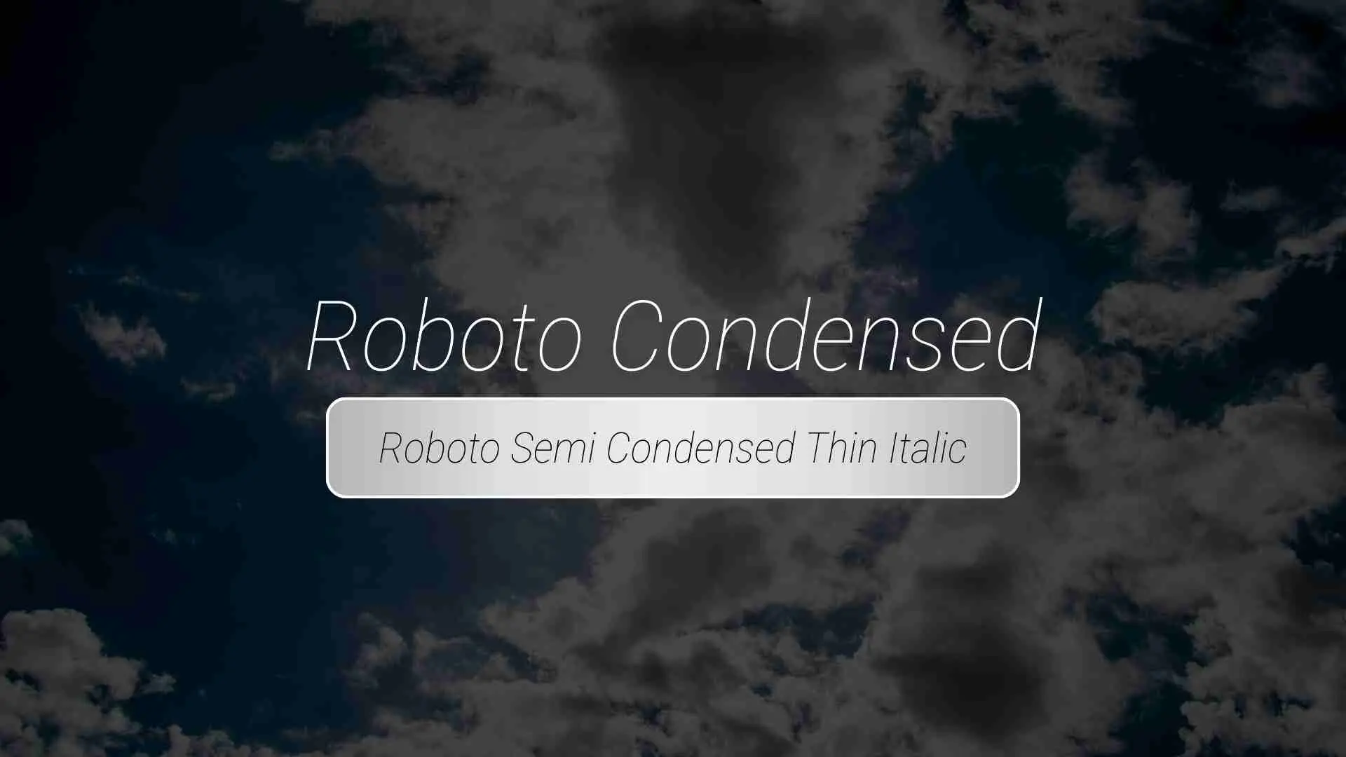 Roboto Semi Condensed Thin Italic