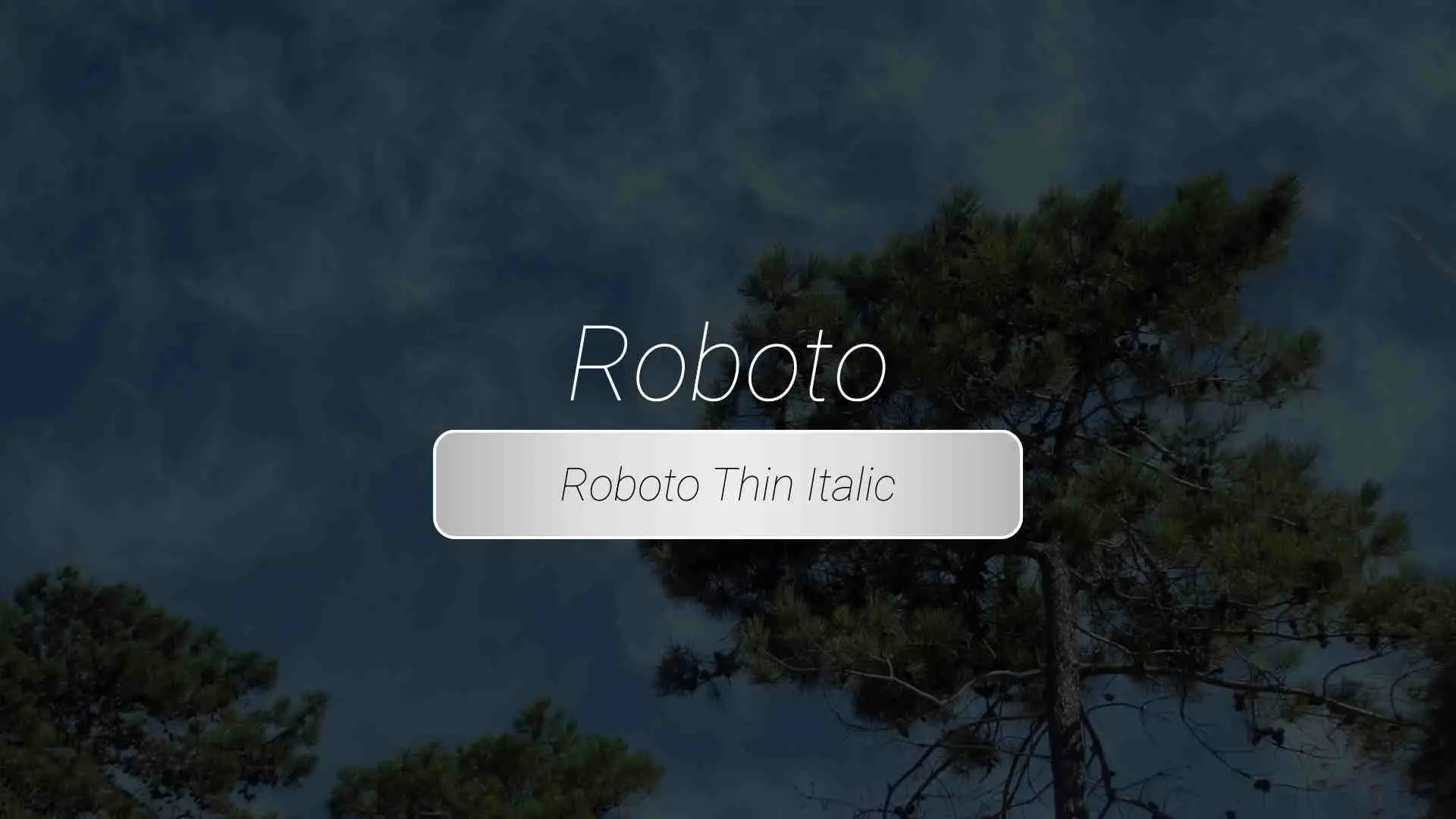 Roboto Thin Italic