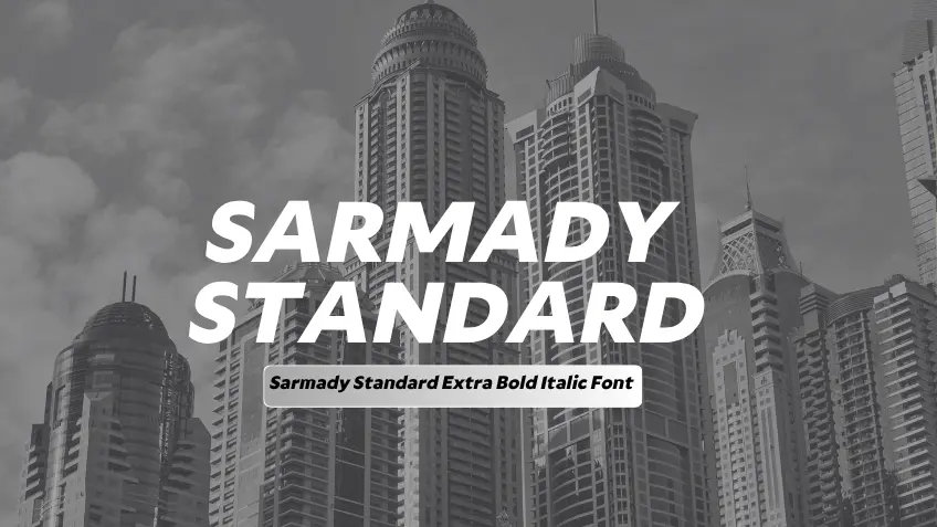 Sarmady Standard Extra Bold Italic