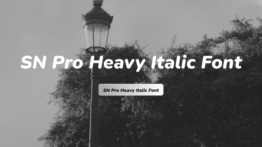 SN Pro Heavy Italic