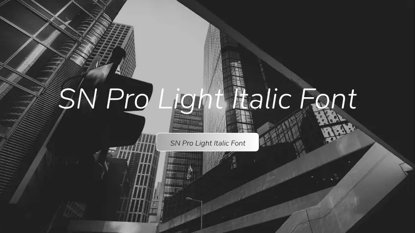 SN Pro Light Italic